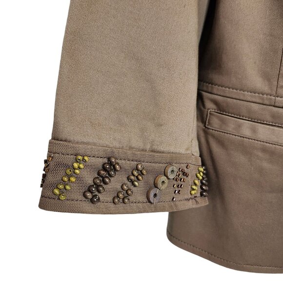 Coldwater Creek Womens Beaded Embellished Jacket Blazer Size 8 - Picture 7 of 9